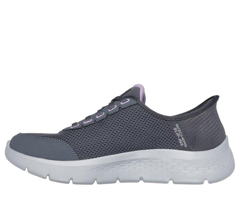 Women's Wide Fit Skechers 124846 Go Walk Flex Clear Creek Trainers