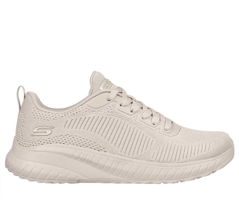 Skechers 117209 Extra Wide Bobs Squad Chaos Face Off Trainers Nude-1