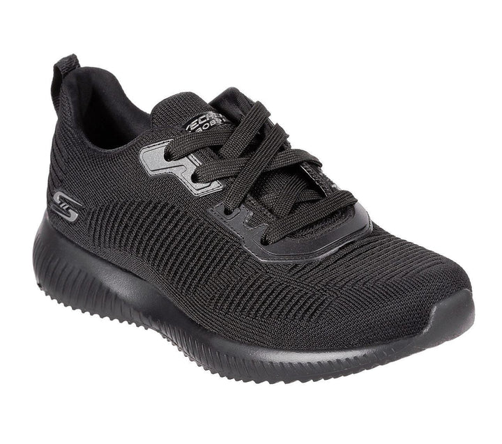 Womens Wide Fit Skechers 32504 Bobs Tough Talk Trainers - Black