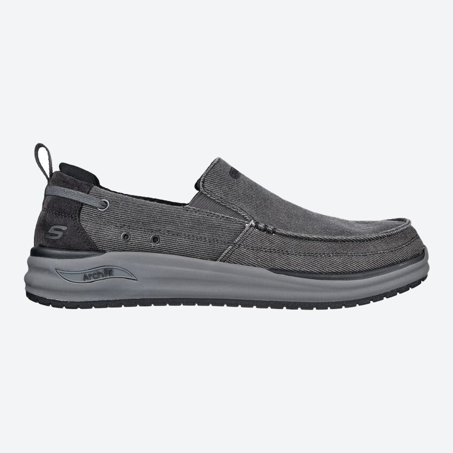 Hombre Wide Fit Skechers Melo - Port Bow 204605 Arch Fit Entrenadores