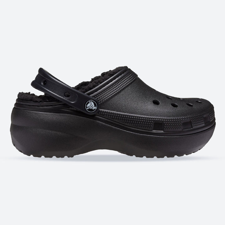 Women's Wide Fit Crocs 207938 Classic Platform Lined Clog Sandals