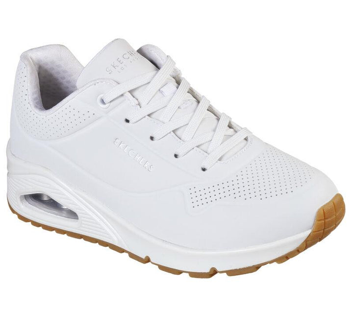 Skechers 73690 Extra Wide Uno - Stand On Air Walking Trainers White-2