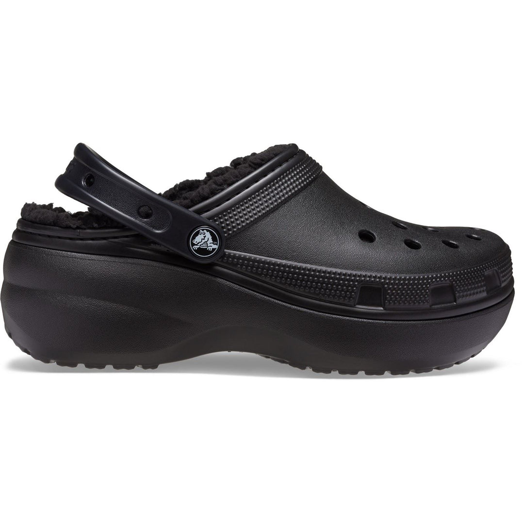 Women's Wide Fit Crocs 207938 Classic Platform Lined Clog Sandals