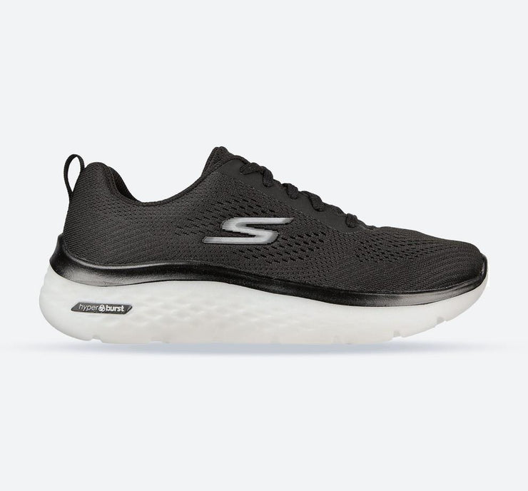 Skechers 124578 Wide Go Walk Hyper Burst Trainers Black White-main