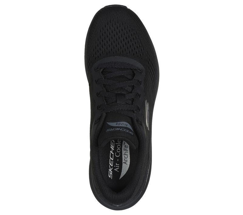 Women's Wide Fit Skechers 150051W Arch Fit 2.0 Big League Trainers - Black