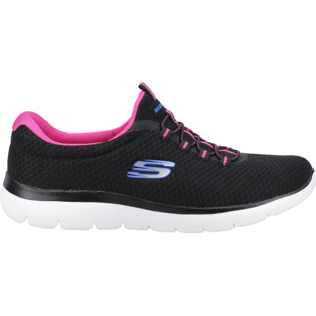 Skechers 12980 Wide Summits Sports Trainers Black Pink-1