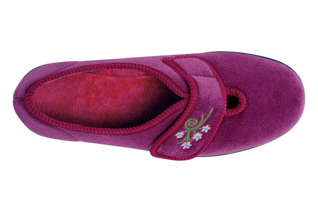 Pantuflas DB Caroline 2 de ajuste ancho para mujer