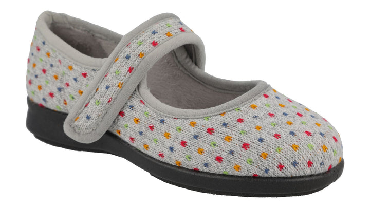 Pantuflas DB Pitsford de ajuste ancho para mujer