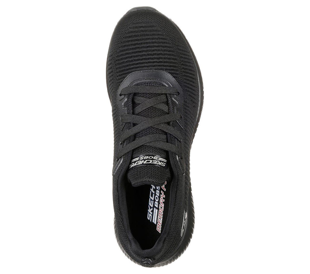 Womens Wide Fit Skechers 32504 Bobs Tough Talk Trainers - Black