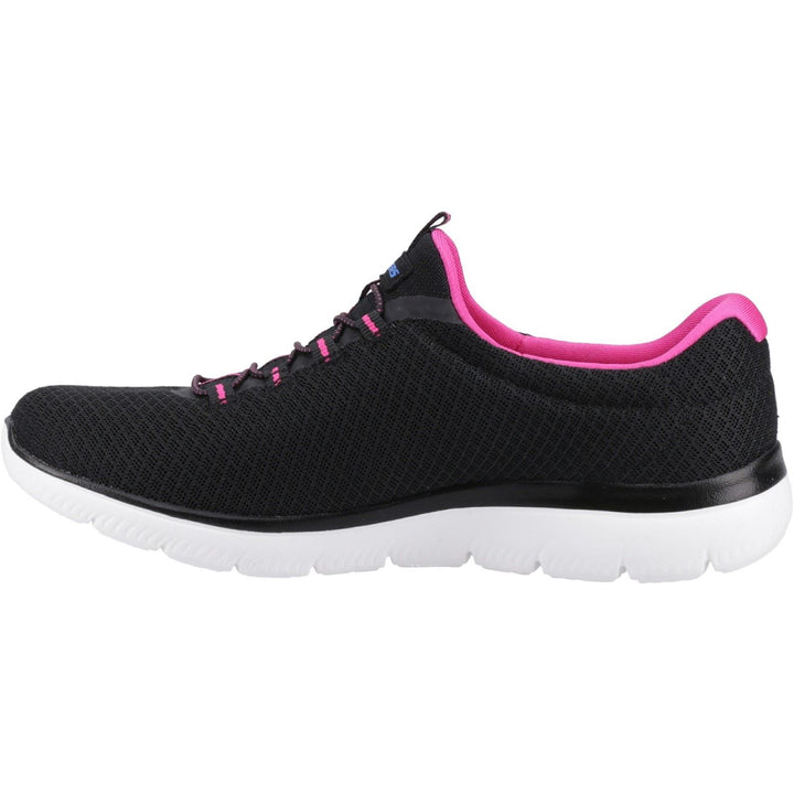 Skechers 12980 Wide Summits Sports Trainers Black Pink-4