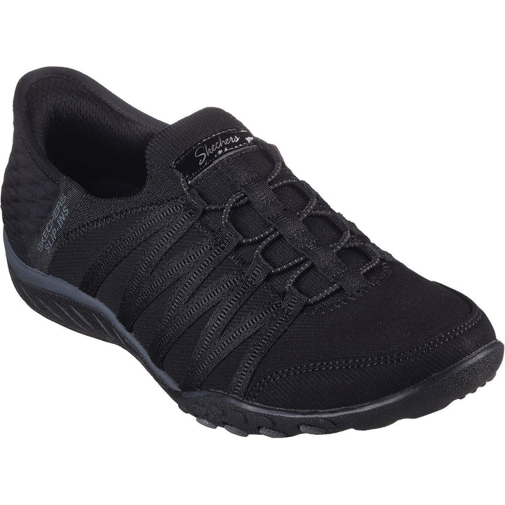 Skechers 100593 Wide Breathe Easy Roll Trainers Black-2