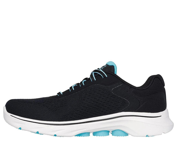 Women's Wide Fit Skechers 125215 Go Walk 7 Cosmic Waves Trainers