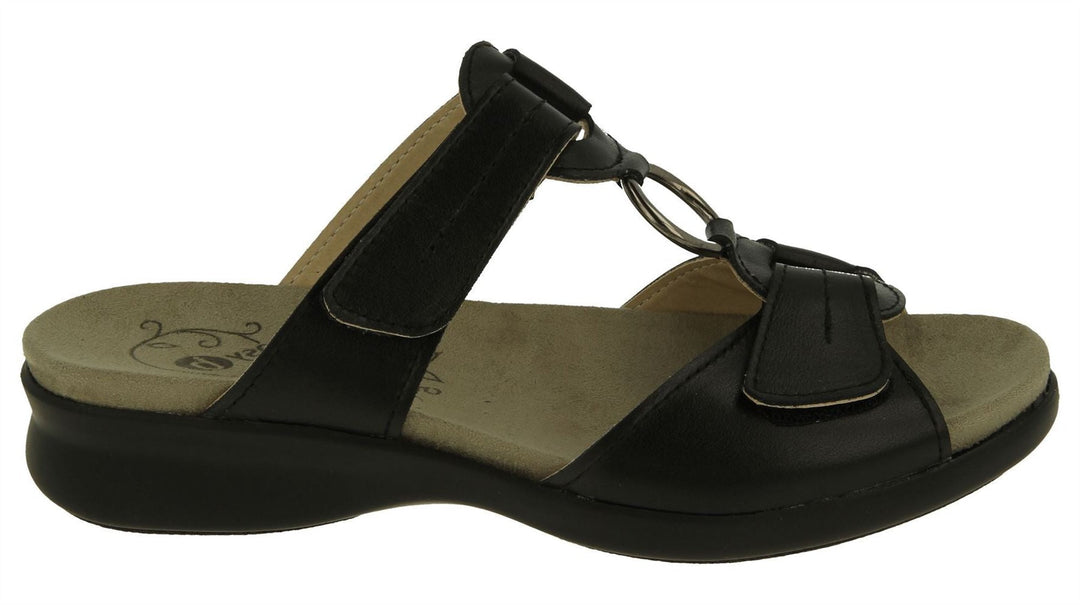 Sandalias DB Scooter Mule de ajuste ancho para mujer