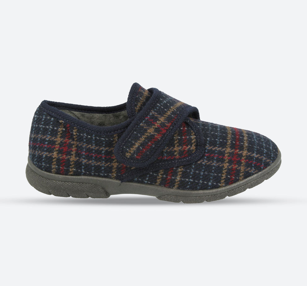 DB Tartan Extra Wide Slippers-main