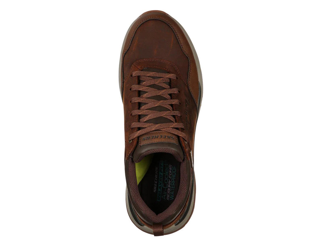 Skechers 210021 Wide Benago Hombre Trainers Dark Brown-5