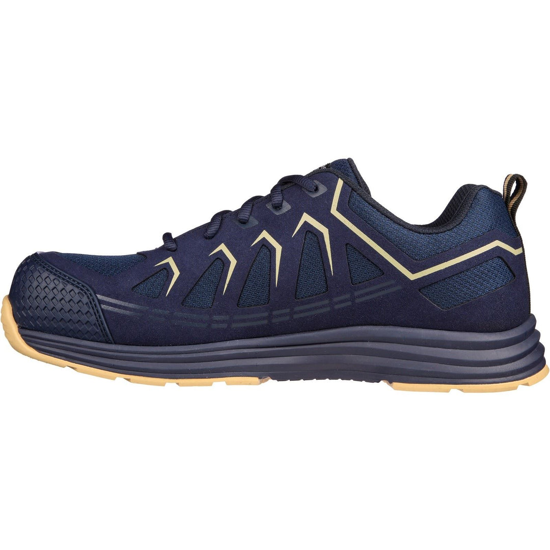 Skechers 200127EC Wide Navy Tan Malad II Safety Trainers-4