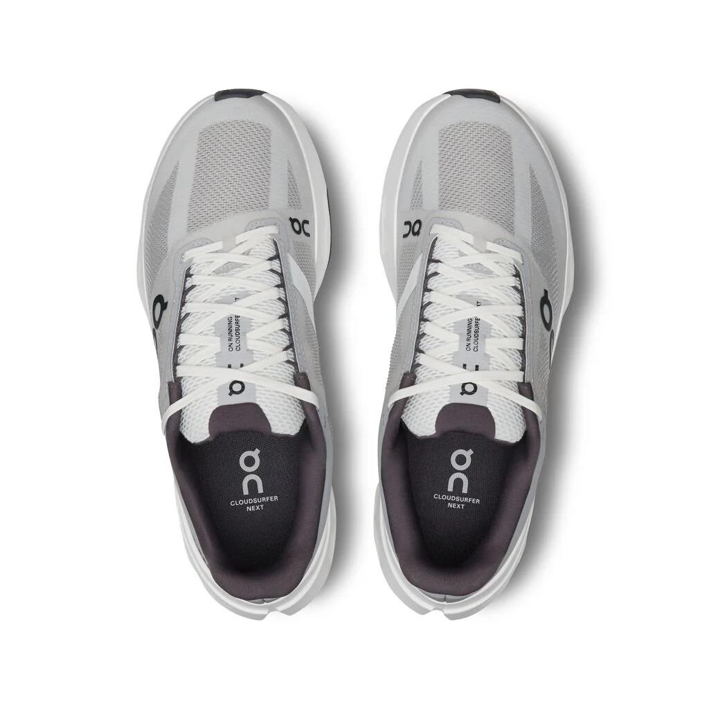 Zapatillas de running Cloudsurfer Next Wide para hombre, de corte ancho, color glaciar/blanco