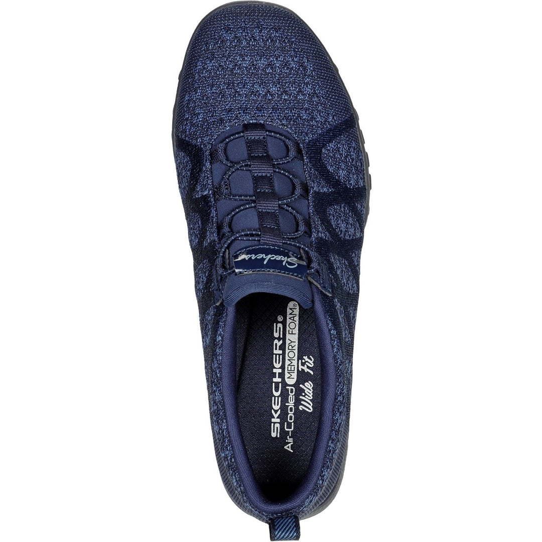 Skechers 100301 Wide Breathe Easy Infi Knity Trainers Navy-3