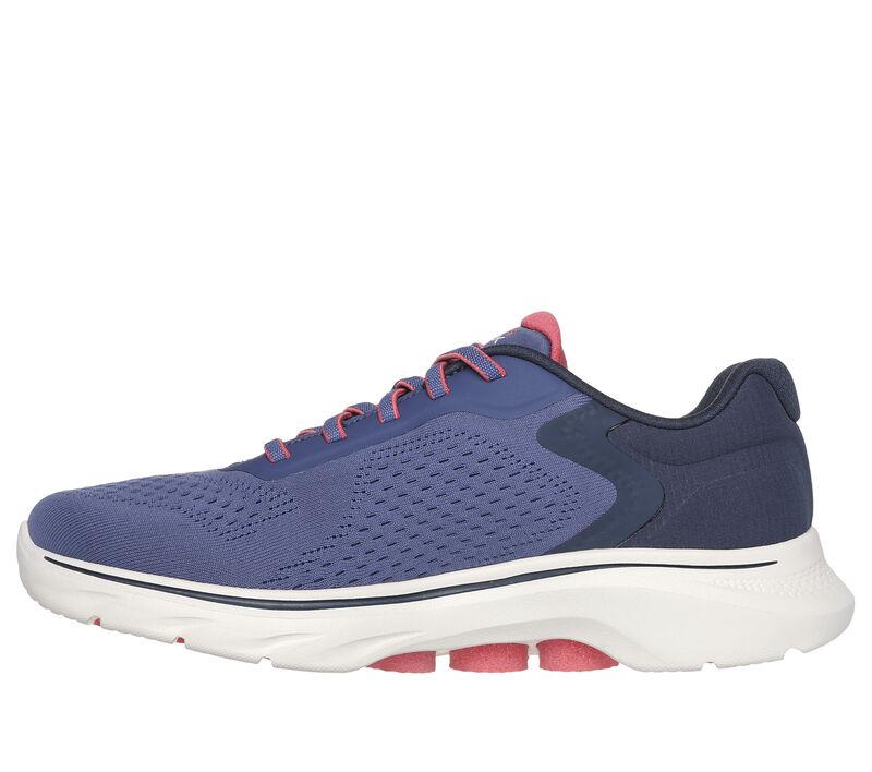 Women's Wide Fit Skechers 125215 Go Walk 7 Cosmic Waves Trainers