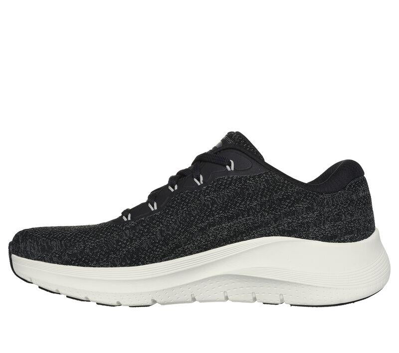 Men's Wide Fit Skechers 232701 Arch Fit 2.0 Road Wave Walking Trainers - Black