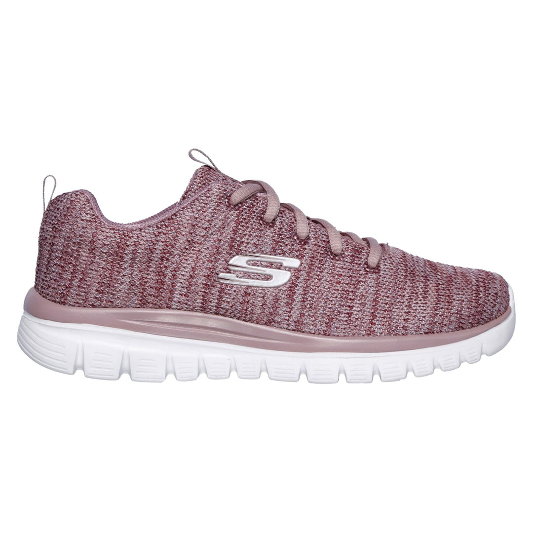 Skechers 12614 Graceful Twisted Fortune Trainers Mauve-1