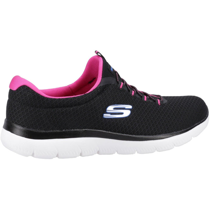 Skechers 12980 Wide Summits Sports Trainers Black Pink-3