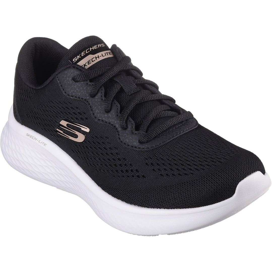 Women's Wide Fit Skechers 149991 Skech Lite Pro Perfect Time Trainers - Black/Rose Gold