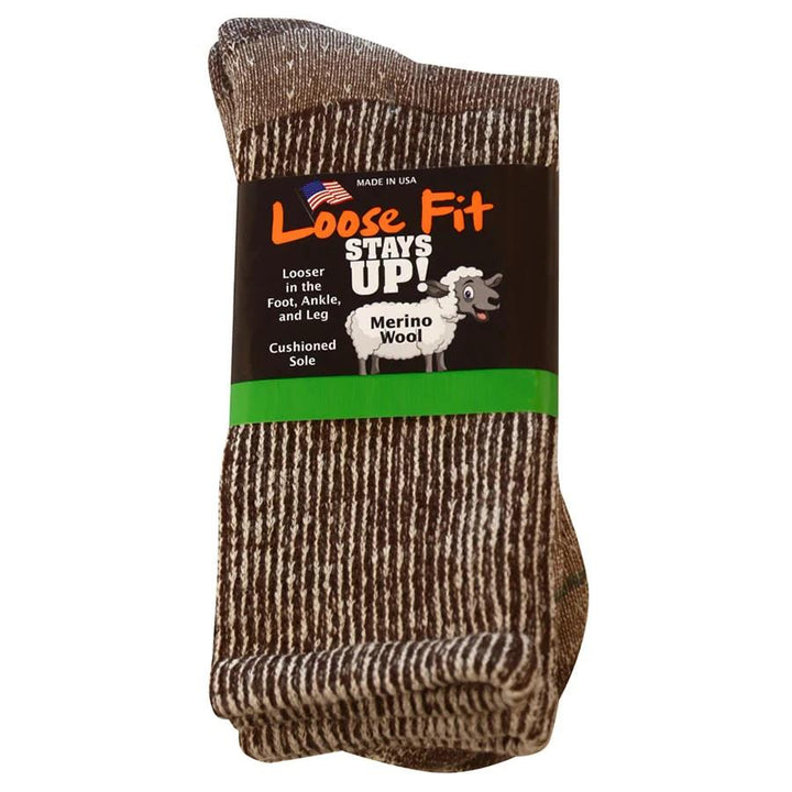 Loose Fit 324 Merino Wool Crew Hiking Socks-1