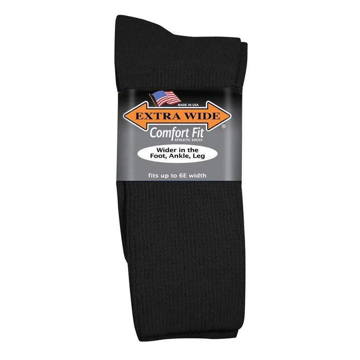 Extra Wide 7201 Athletic Crew Socks-2