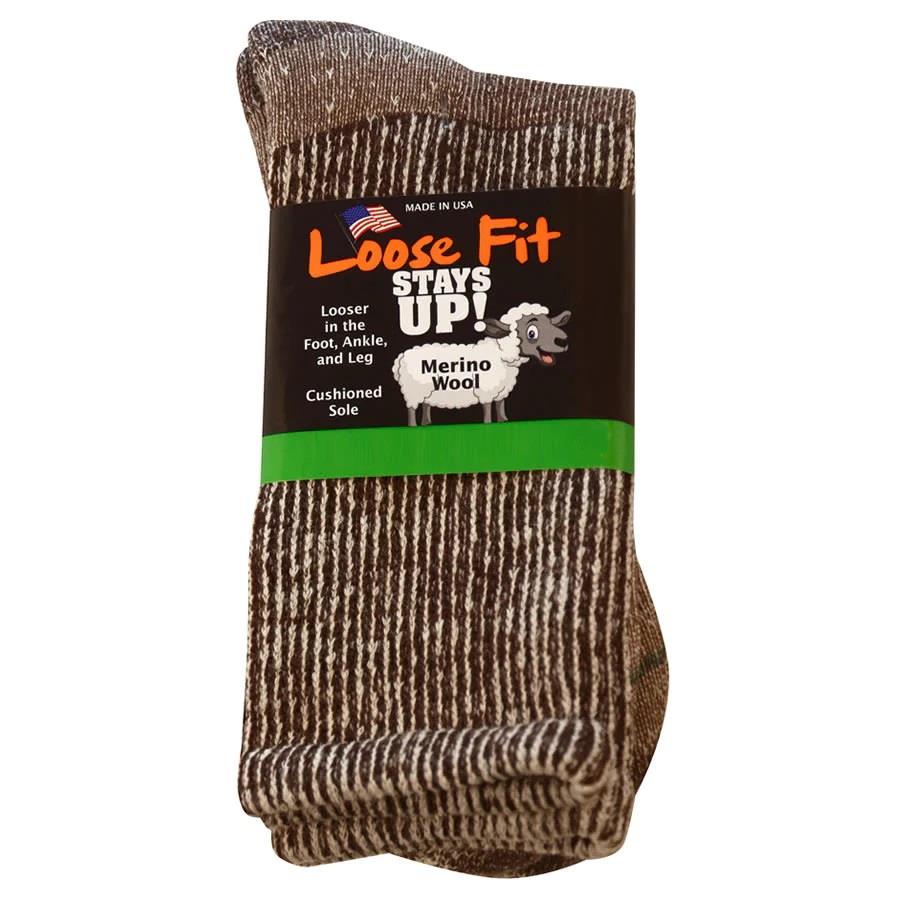 Loose Fit 394 Merino Wool Crew Hiking Socks-1