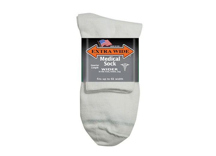 Extra Wide 5820 Comfort Fit Quarter Medical Socks-1