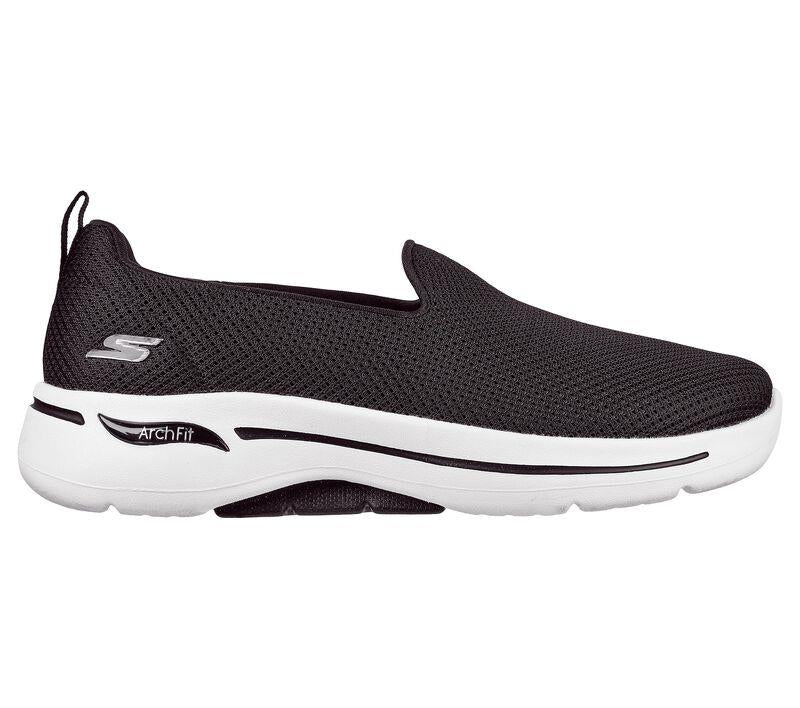 Skechers 124401extra Wide Grateful Trainers Black White-1