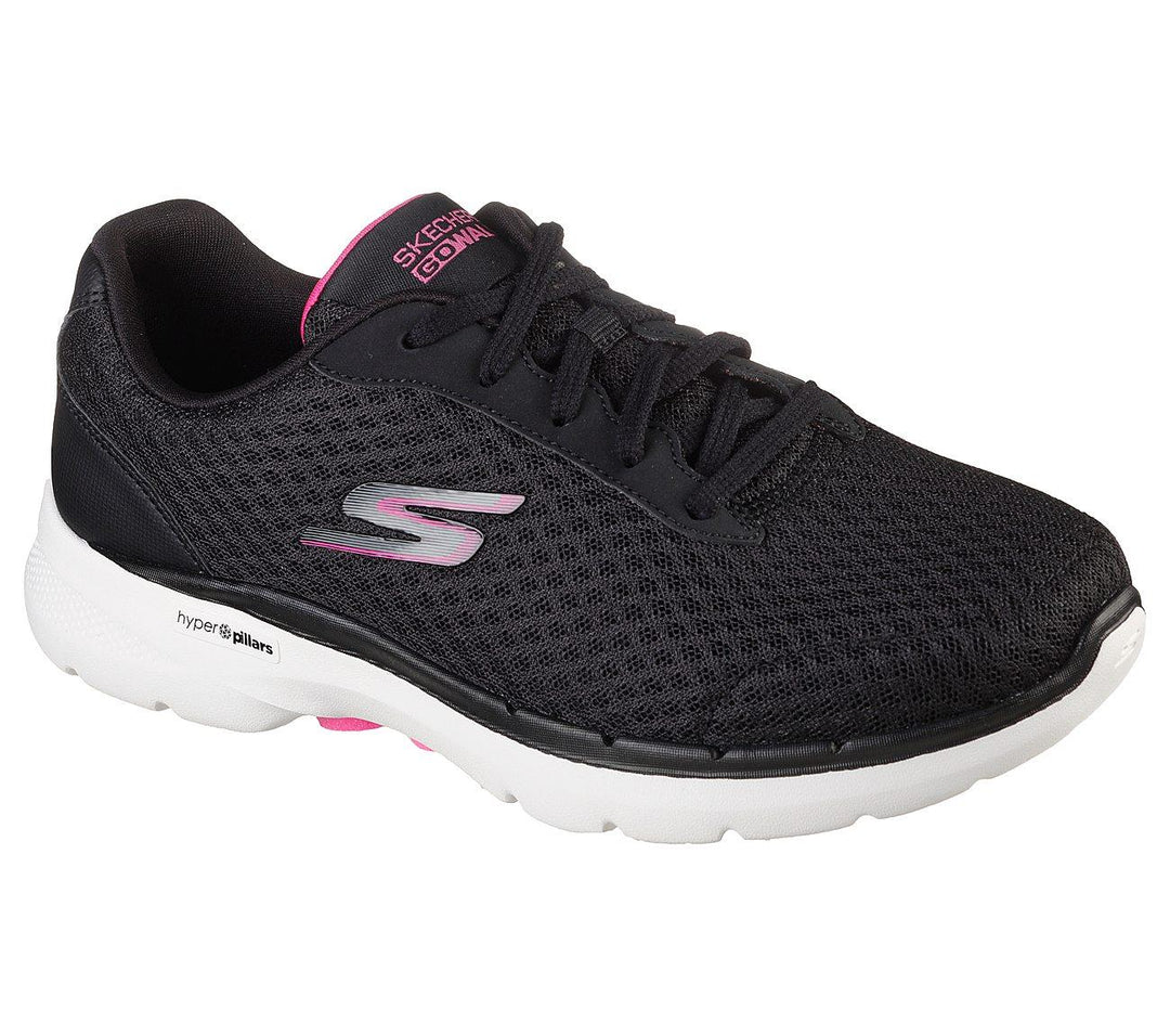 Skechers de corte ancho para mujer 124514 Go Walk 6 Iconic Vision Trainers